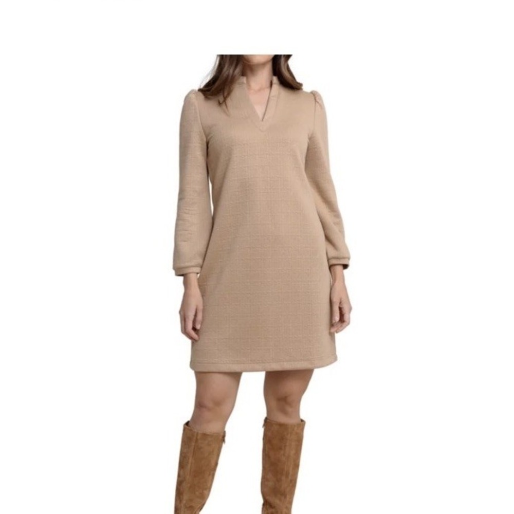 Southern Tide Women's Oren Quilted Dress Tan Beige Size Small New